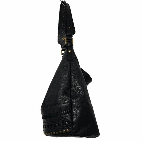 Calvin Klein Leather Studded Hobo Shoulder Bag - Picture 5 of 15